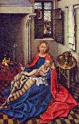 Robert Campin Maria mit dem Jesuskind am Kamin oil painting on canvas